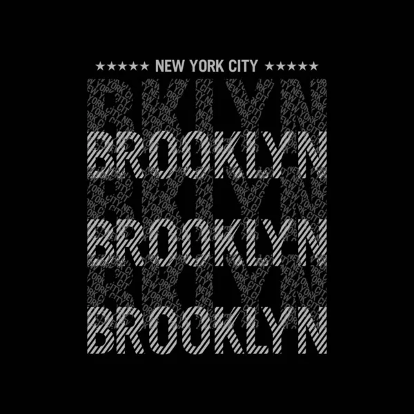 Brooklyn Design Typography Vector Graphic Illustration Printing Shirts Others — ストックベクタ