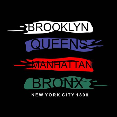 BROOKLYN tasarım tipografisi, vektör tasarım metin illüstrasyonu, poster, afiş, broşür, kartpostal, imza, t-shirt grafikleri, yazdırma vs.