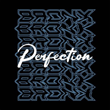 Bronx tekrar dalga etkisi tasarım tipografisi, vektör tasarım metin illüstrasyonu, işaret, t gömlek grafikleri, yazdırma.