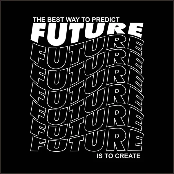 Μελλοντική Τυπογραφία Σχεδίασης Κύμα Σλόγκαν Διανυσματική Εικονογράφηση Κειμένου Σημάδι Shirt — Διανυσματικό Αρχείο