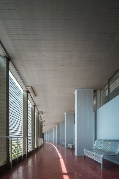 modern concrete architecture cement building brutalist , stairs of an institution or school, guadalajara mexico,