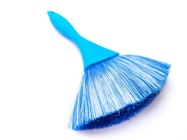 Broom Dustpan Isolated on White Background. Desktop keyboard brush for cleaning up your computer