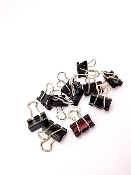 Binder Paper clip on isolated white background