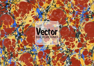 Watercolor pattern. Traditional Turkish technique. Painting on water, followed by paper prints.