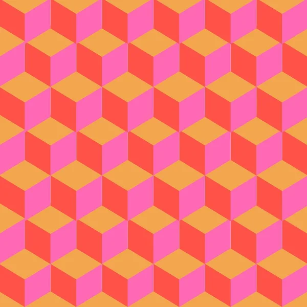 Kuber Hexagon Geometric Abstract Y2K Mönster — Stockfoto