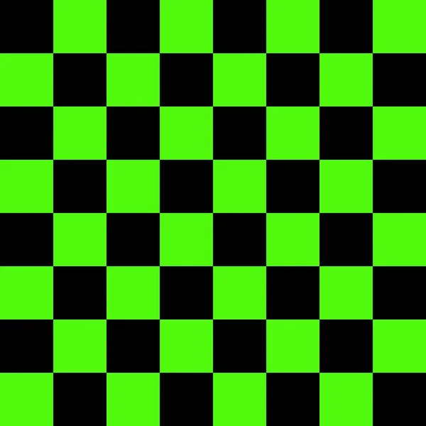 Black Neon Green White Chessboard Y2K Pattern