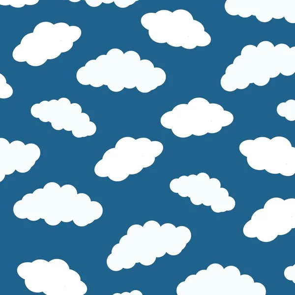 Мила Блакитна Хмара Y2K Візерунок — стокове фото