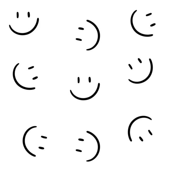 Simple Smiley Indie Y2K Pattern — Stockfoto