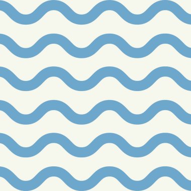 Mavi Dalga Retro Y2K Deseni