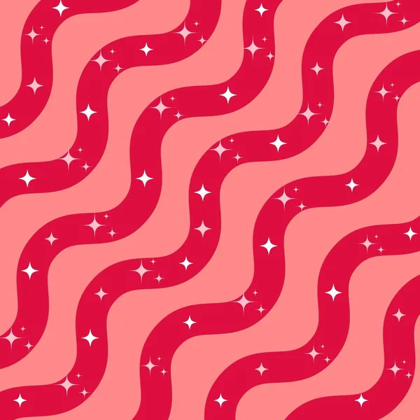 Red Pink Retro Wave Swirl Liquid Flow Indie Y2K Pattern — Zdjęcie stockowe