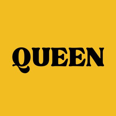 Queen Yellow Typography Quote Saying