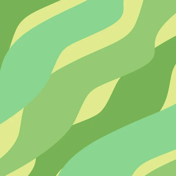 Green Abstract Army Y2K Pattern Wavy Swirl Yellowish Background — Stock Photo, Image