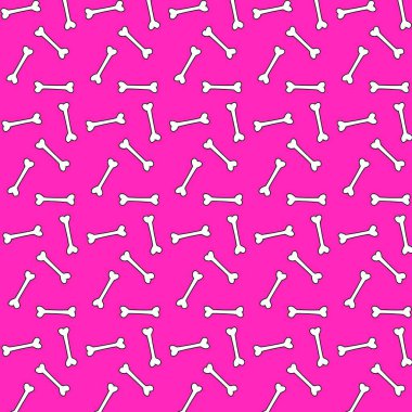 Dog bones pattern with pink background