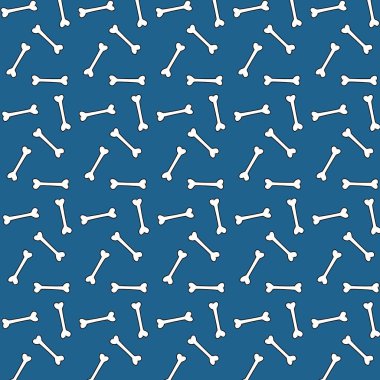 Dog bones pattern with blue background