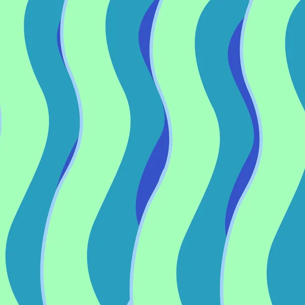 Ocean Waves Vertical Stripes Blue Pattern