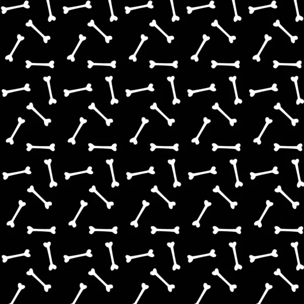 Dog Bones Pattern Black Background — Foto Stock