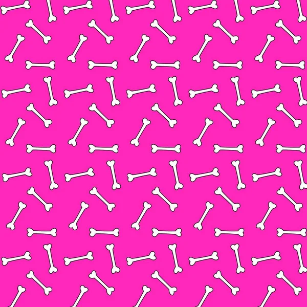 Dog bones pattern with pink background