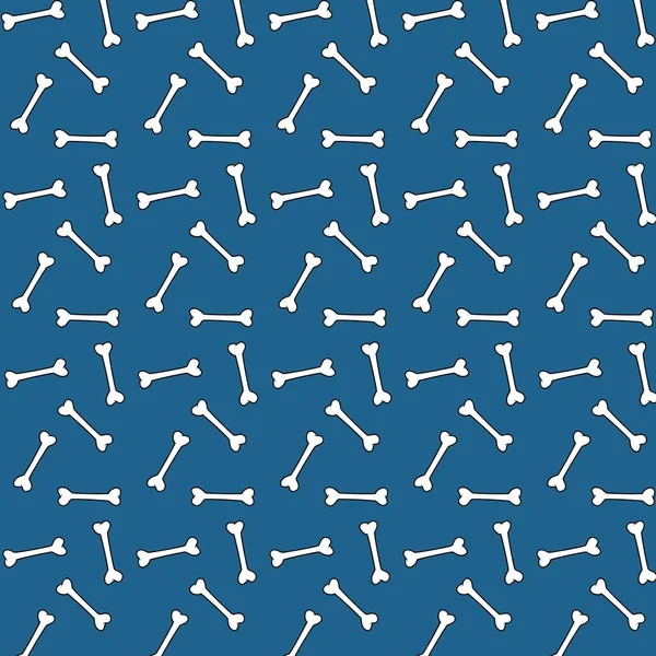 Dog Bones Pattern Blue Background Obrazek Stockowy