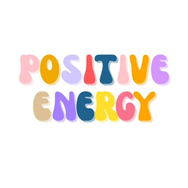 Pozitif Enerji Hippi Renkli Tipografi Alıntısı