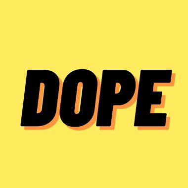 DOPE Siyah ve Sarı Renkli Kalın Harf Arızası