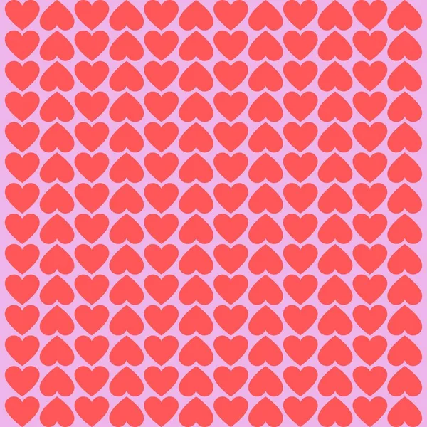Pink Red Heart Grid Y2K Pattern — Stock Photo, Image