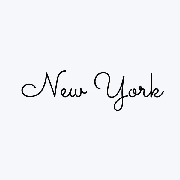 New Yorker Minimalistische Kurven Typografie — Stockfoto