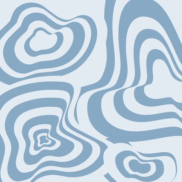 Blue Retro Swirl Groovy Y2K Pattern