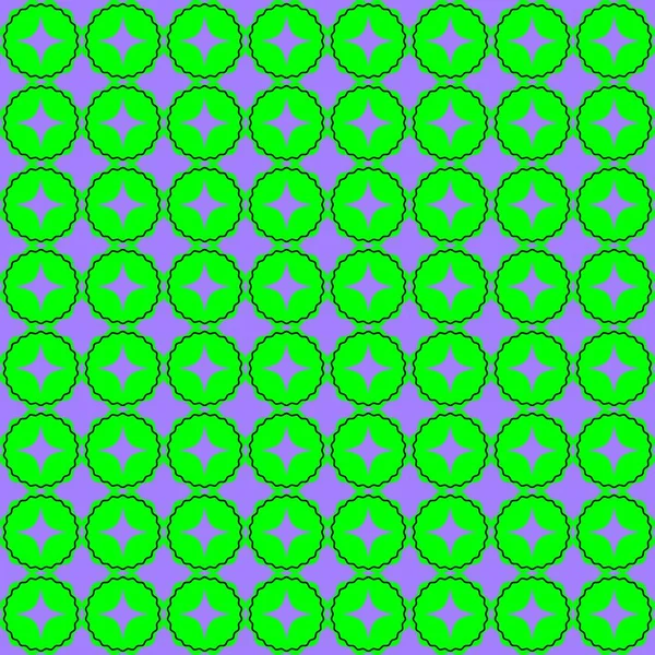 ネオングリーンレトロサークルパターン — ストック写真