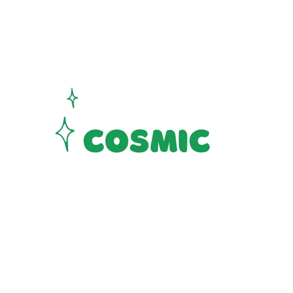 Groene Kosmische Citaten Typografie Met Sparkle — Stockfoto