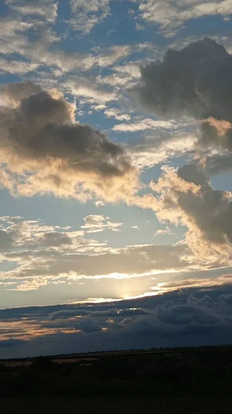 Céu Vespertino Com Uma Tempestade Aproximando — Fotografia de Stock