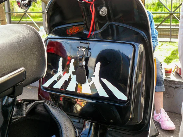 Detalj Handskfacket Scooter Motorcykel — Stockfoto