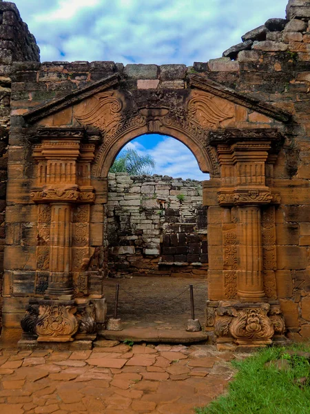 Ancient ruins of San Ignacio door