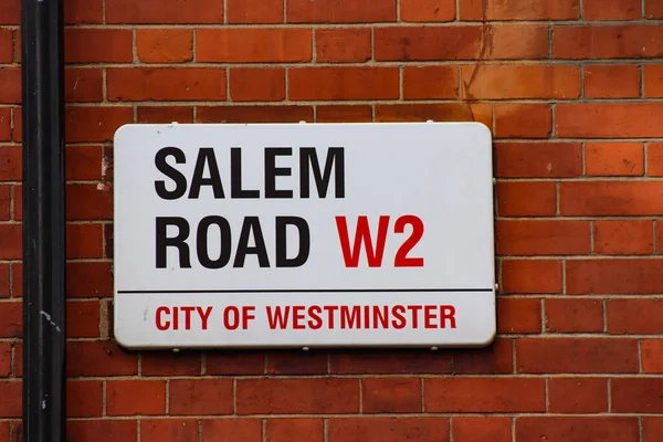 Salem street urban indicator sign in London