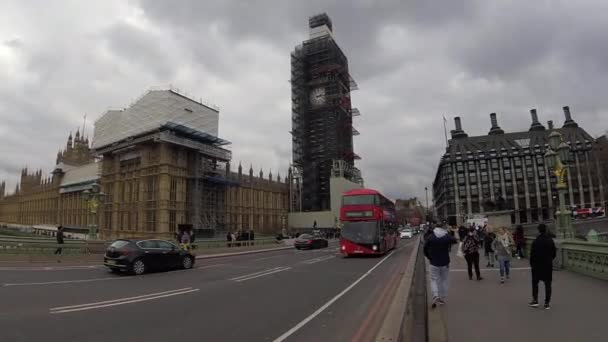 London Bridge Clock Tower Restoration — Stock Video