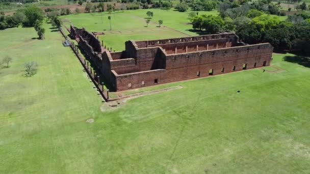 Jezuitské Zříceniny Ježíše Tavarangue Encarcancion Paraguay — Stock video