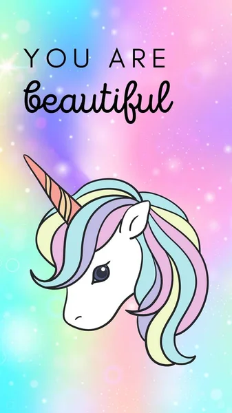 Positive Affirmations You Are Beautiful Magical Unicorn Instagram Story