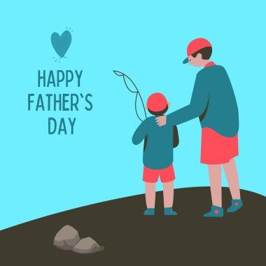 Blue Father's Day Greetings Instagram Post