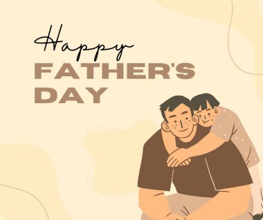 Brown Illustrated Happy Father's Day Facebook Post
