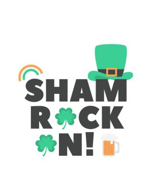 Gray and Green Illustrated St. Patrick's Day Occasion T-Shirt