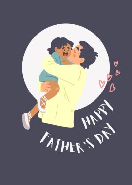 Happy Father's day Cute Illustrated Card