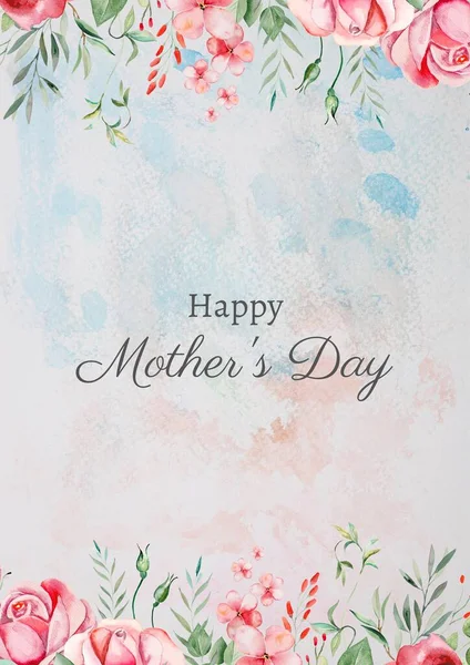 Blue Red Mothers Day Poster