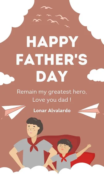 Brown White Father\'s Day Instagram Story
