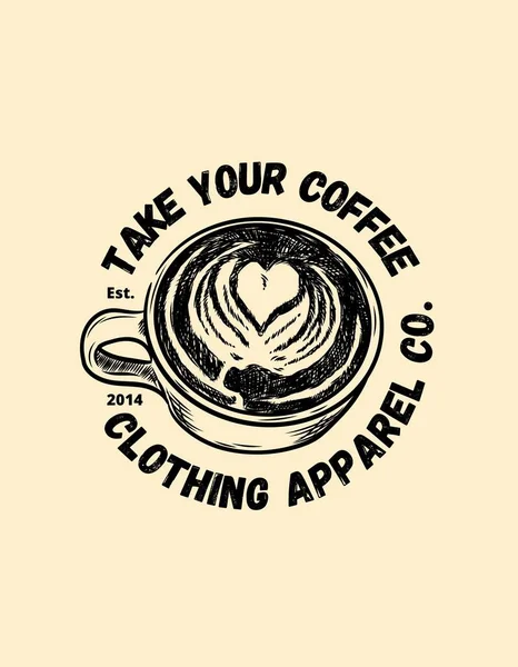 Coffee T-shirt art graphic design