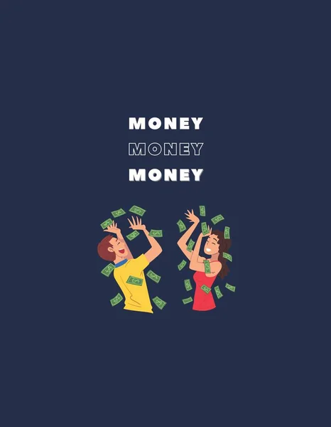 Colorful Vector Illustration Money Money Money Design T-Shirt