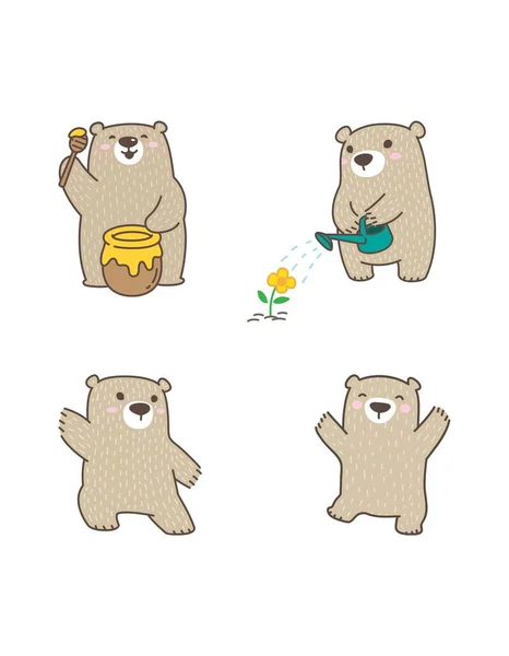Cute Cartoon Animal Icon Bear
