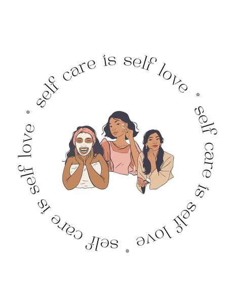 Gradient Self Care Is Self Love Illustration Quote T-Shirt Design