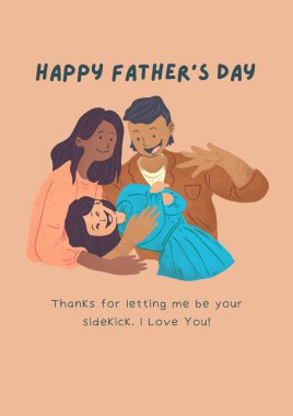 Peach Happy Father's Day Flyer