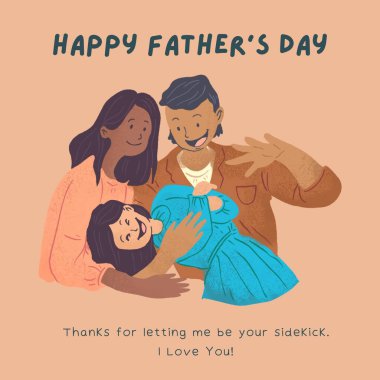 Peach Happy Father's Day Instagram Post