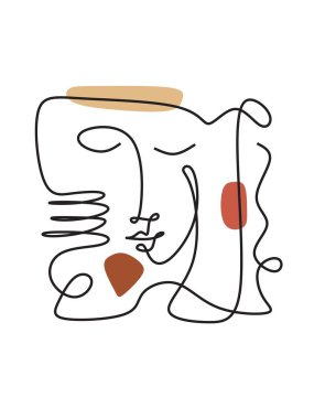 Surreal Cubism Feminine Face Modern Trendy T Shirt