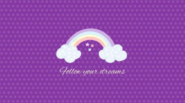 abstract background with rainbow clouds